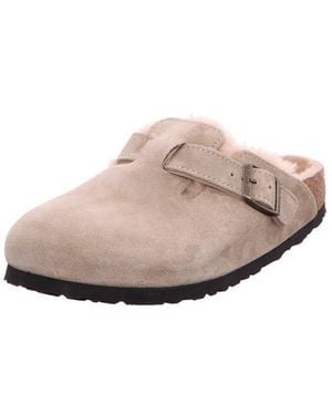 Birkenstock Clogs Boston Vl/ Shearling - Grau