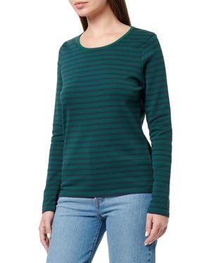 GANT Slim Striped 1x1 Ribbed Ls T-shirt - Green