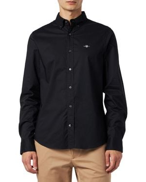 GANT Slim Poplin Shirt Dress - Black