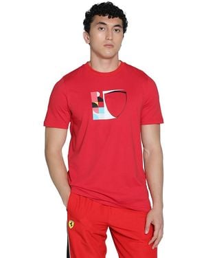 PUMA Scuderia Ferrari HP Race Big Shield T-Shirt XL - Rot