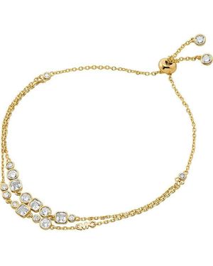 Michael Kors Bracciale da Donna Collezione Kors Brilliance. Bracciale in Argento 925 di Colore Oro con Finitura Lucida. Misure: Lunghezza: - Neutro