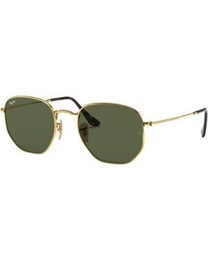Ray-Ban Hexagonal Flat Lenses con Care Kit - Verde