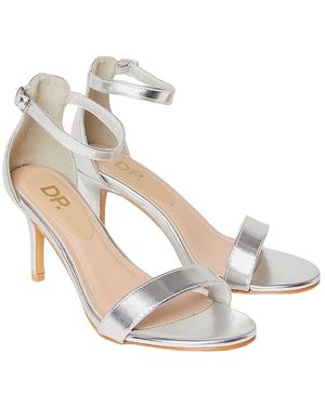Dorothy Perkins 's Tasha Barely There Medium Stiletto Heel Sandals - Metallic