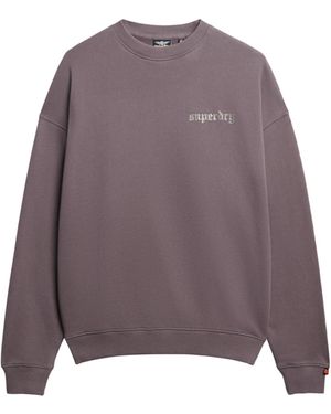Superdry Sweatshirt 'Old School Tattoo' - Lila