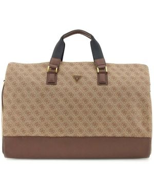 Guess Travel Bag Milano Convertible Weekender Beige/brown