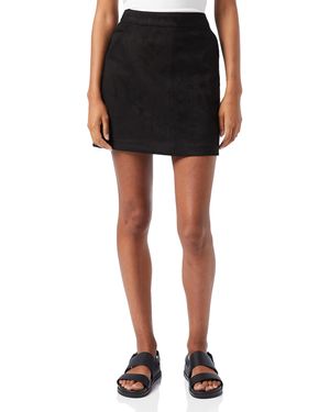 Vero Moda Vmdonnadina Faux Suede Short Skirt Noos - Black