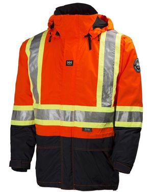 Helly Hansen Work Jacket s Potsdam 4" Stripe XS Orange Navy 71275 - Arancione