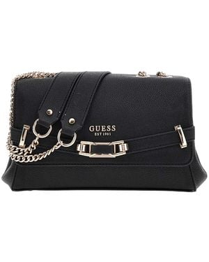 Guess Silvye Convertible Xbody Flap Bag Black