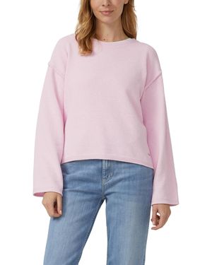 S.oliver Weicher Strickpullover mit Naht-Details - Rot