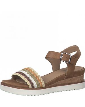 S.oliver Flache Sandale 5-5-28209-28 Braun Red Label