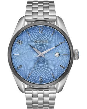 Nixon Quarzuhr Bullet A418-2363 Silver/Sky/Gunmetal - Blau