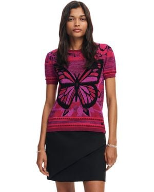 Desigual Ts_butterfly - Rood