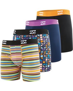 Billabong S Underwear 4 Pack S Boxer Briefs For Performance Boxer Briefs Multicolour - Blue