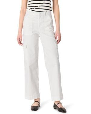 Amazon Essentials High-rise Regular-fit Full-length Khaki Cargo Pants - White
