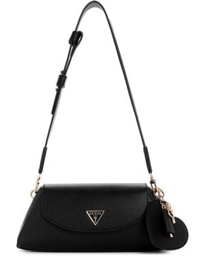 Guess Bolena Flap Shoulder Bag - Black