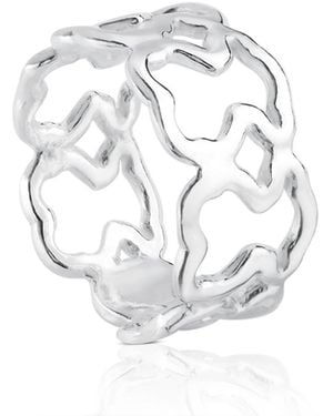 Tous Ring aus Sterlingsilber für mit 0,96 cm Muster - Mettallic