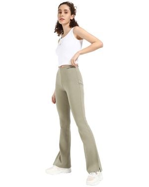 Calvin Klein Milano Elastic Flared Leggings - Natural