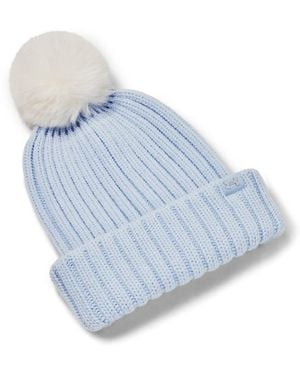 Under Armour S W Halftime Pom Beanie Beany Blue Ladies