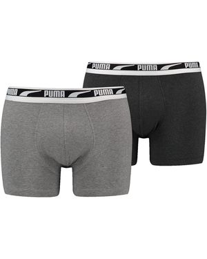 PUMA Multi Logo Boxer Briefs - Grey