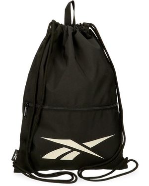 Reebok Malden Backpack Sack With Zip Black 35x46cm Polyester By Joumma Bags