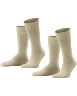 Esprit Basic Uni 2-Pack M SO coton unies lot de 2 paires - Neutre