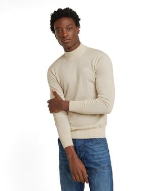 G-Star G-Star Para Hombre Jersey Premium Core Mock Neck Knitted - Neutro