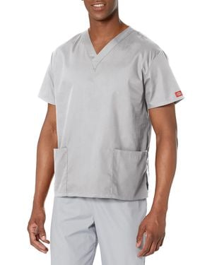 Dickies Cherokee S Signature 86706 Missy Fit V-neck Top Medical Scrubs Shirt - White