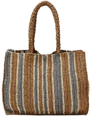Esprit Tote Bag Van Geweven Stro - Meerkleurig