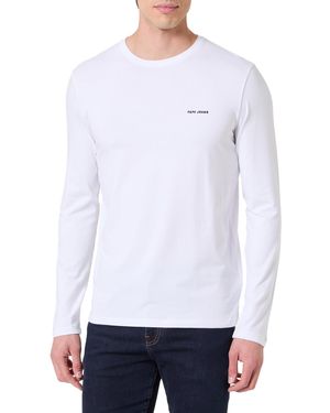 Pepe Jeans Camiseta elástica L/S con Logotipo básico para Hombre - Blanco