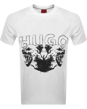 HUGO Durro 01 Short Sleeve T-shirt Xl White
