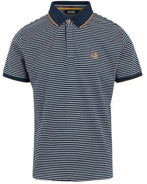 Regatta S Tiver Striped Polo Shirt - Blue
