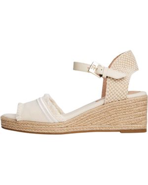 Tommy Hilfiger 's Fringe Canvas Espadrilles With Wedge Heel - Black