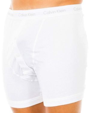 Calvin Klein Herren Short U3009A / Refreshed Grey Box Program BTN Fly Boxer Brief - Weiß