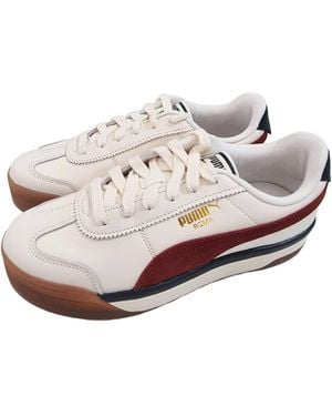 PUMA Roma Feminine Vintage Schuhe Warm White Intense Red 38,5 - Mehrfarbig