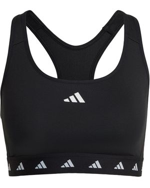 adidas Powerreact Training Medium-support Techfit Beha - Zwart