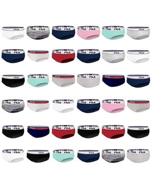 Fila Confezione da 3 slip da donna in cotone multicolore S - Blu