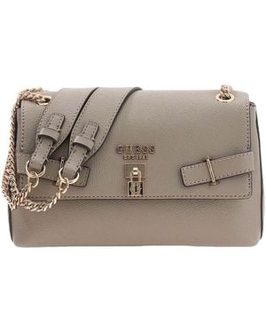 Guess Sac à épaule bandoulière Yesba Convertible Xbody Flap Dark Taupe - Métallisé