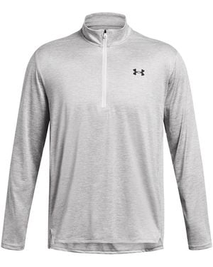 Under Armour S Tech Vent Half Zip Fleece Top Distant Grey M