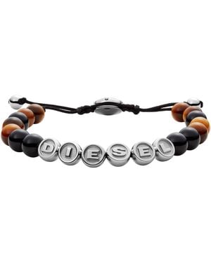 DIESEL Bracciale BEADS da uomo in acciaio inossidabile color argento DX1319040 - Multicolore