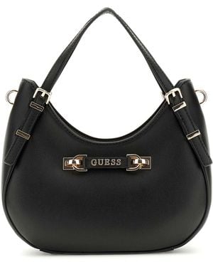 Guess Lefia Small Satchel Bag Black - Zwart