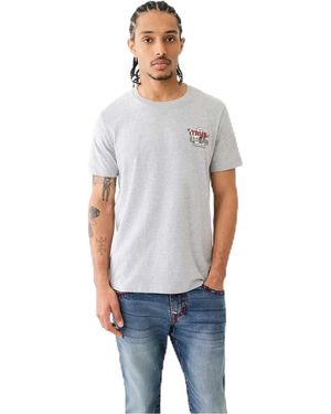 True Religion S Buddha T-shirt Heather Grey Xxl - Blue