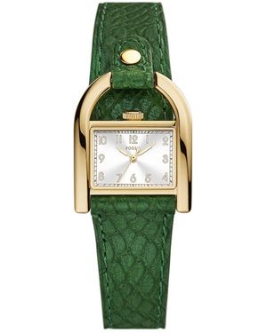 Fossil Harwell Quartz Stainless Steel And Eco Leather Three-hand Watch - Green