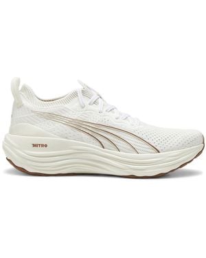 PUMA Mens Foreverrun Nitro Knit Running Trainers Shoes - White, White, 10 Uk