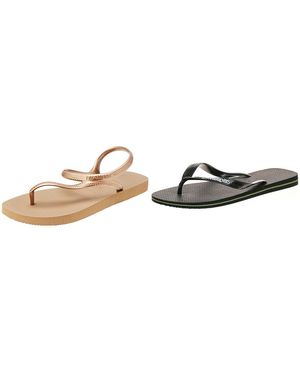 Havaianas , , Flash Urban, Beach Sandals, Rose Gold, 3/4 Uk Adult's Flip Flops, Black - Brown