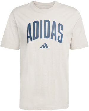 adidas T-Shirt Graphique Collegiate Lineage - Blanc