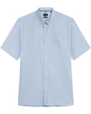 Ted Baker S Alyth Regular Branded Oxford Shirt - Blue
