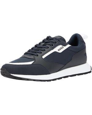 BOSS Hugo Icelin Runn Merk-accent Trainers In Gemengde Materialen Maat - Blauw