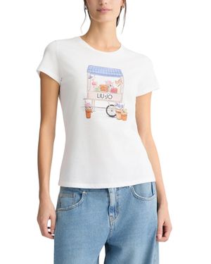 Liu Jo Liu jo T-shirt Donna Bianco Wa5362js923 m9570 BIANCO L
