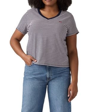 Levi's Pl Vneck tee Camiseta - Azul