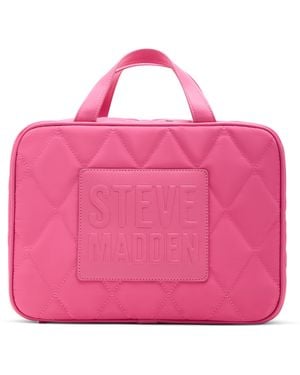 Steve Madden Square Quilted Cosmetic Bag - Pink